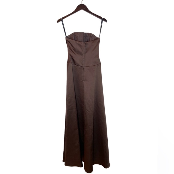 ALFRED ANGELO Espresso Satin Formal Dress - Picture 3 of 14